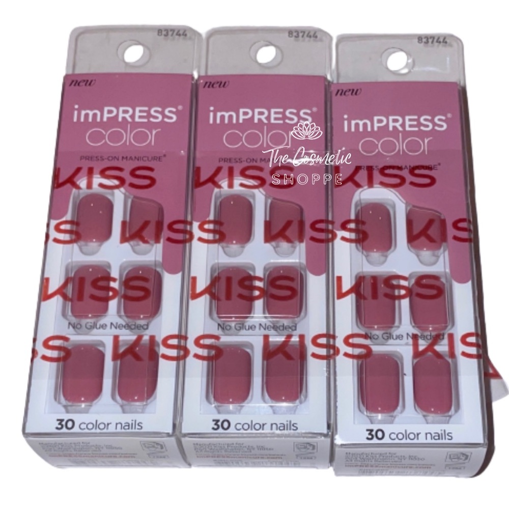 ImPress Color Press On Petal Pink Short Length Nails x 3 New Packs!